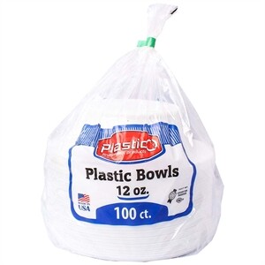 Plastico Soup Bowls, 12 Oz, 100 Pc