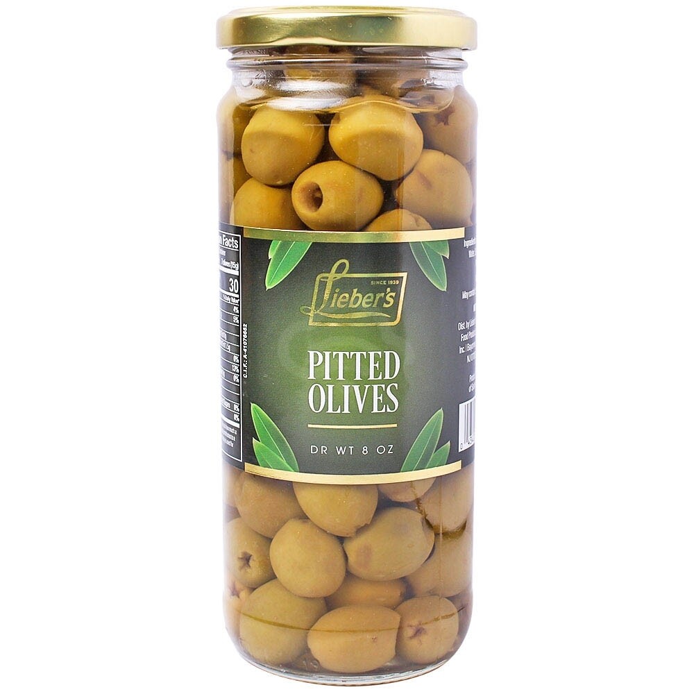 Lieber's Pitted Green Olives, 8 Oz