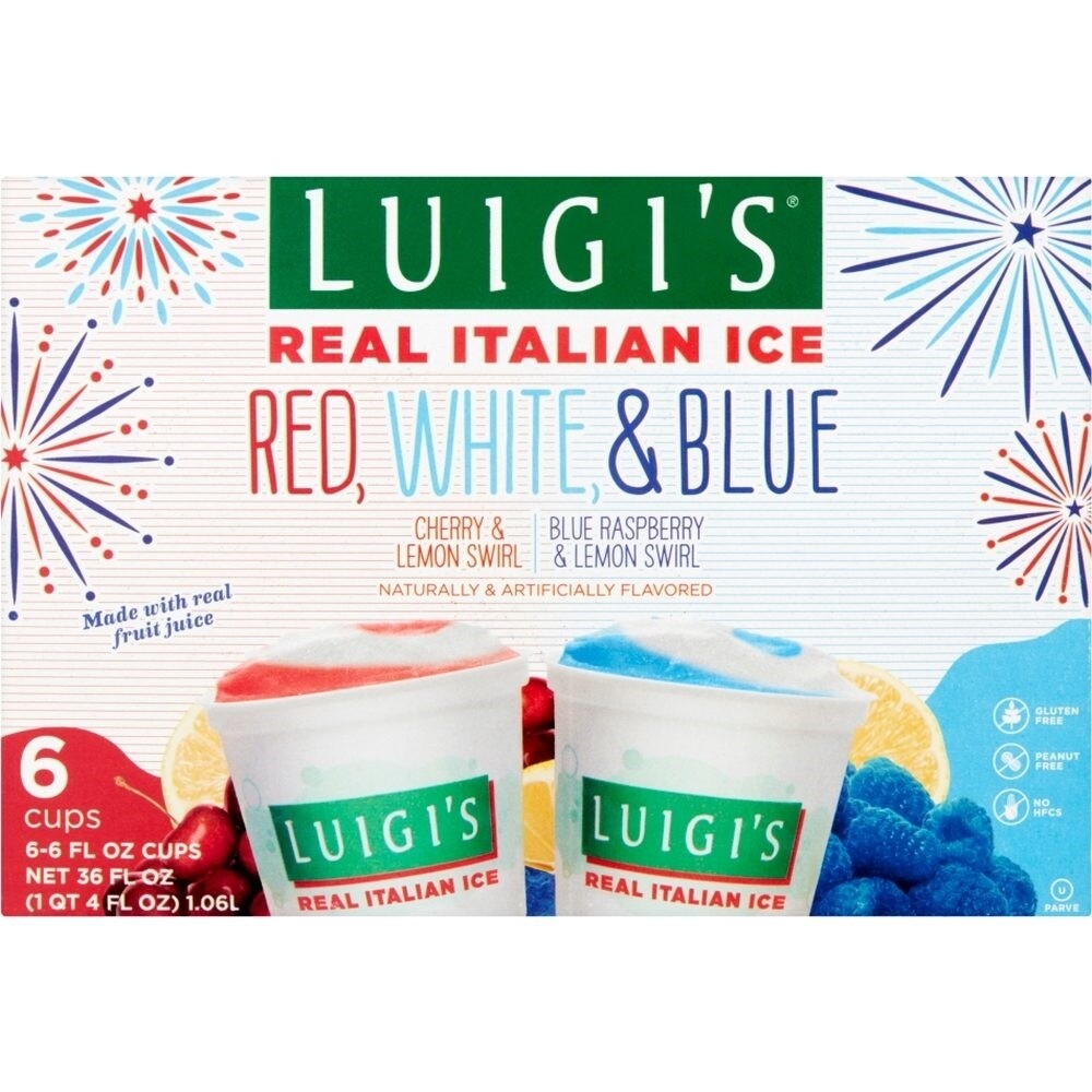 Luigi's Red White & Blue Cups, 6 Pk
