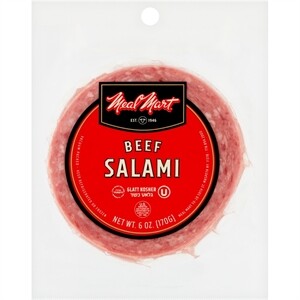 Meal Mart Beef Salami Sliced Round, 6 Oz