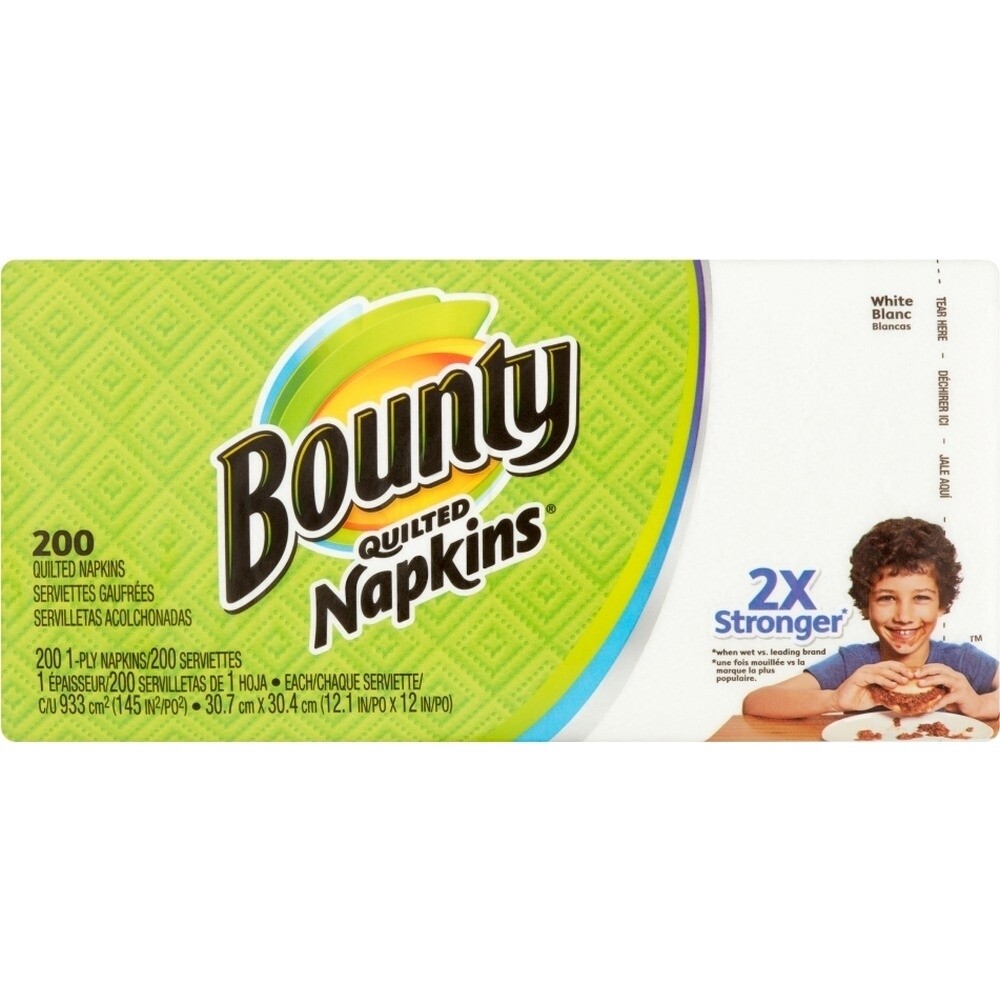 Bounty White Napkins, 200 Ct