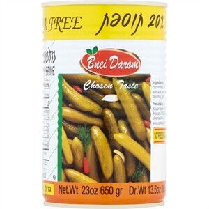 Bnei Darom Cucumbers In Brine 7-9 20%More, 19 Oz