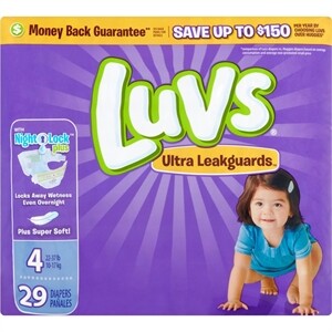 Luvs Diapers #4, 29 Pk