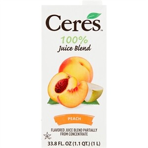 Ceres Fruit Juice Peach, 33.8 Oz