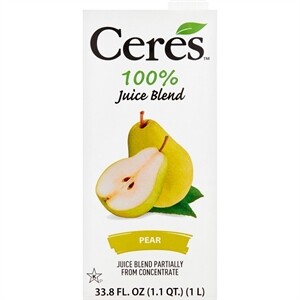 Ceres Fruit Juice Pear, 33.8 Oz
