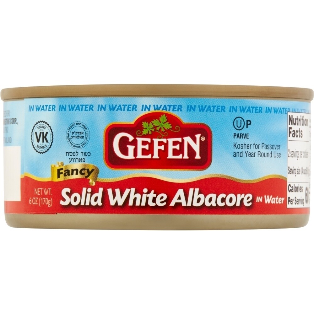Gefen Solid White Tuna In Water, 6 Oz