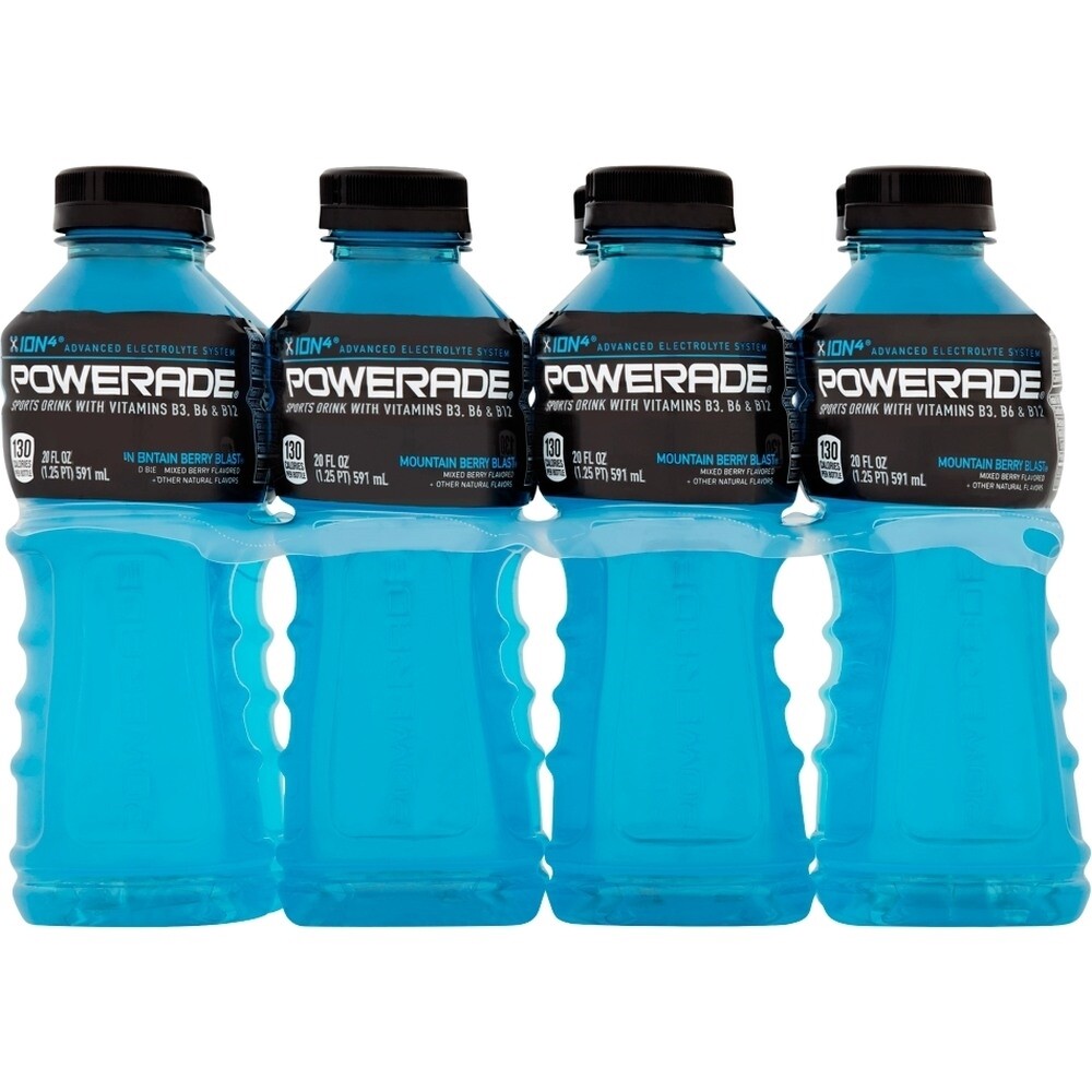 Powerade Fruit Punch Mountain Berry Blast, 8 Pack, 160 Oz