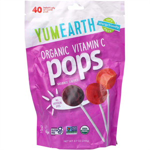 Yum Earth Organics Vitamin C Assorted Pop, 8.5 Oz