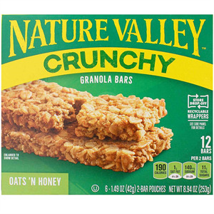 Nature Valley Granola Bars Oats 'N Honey, 8.9 Oz