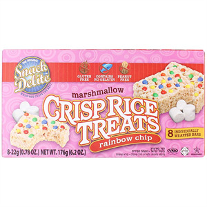 Snack Delite Crisp Rice Treats Rainbow, 8 Pk