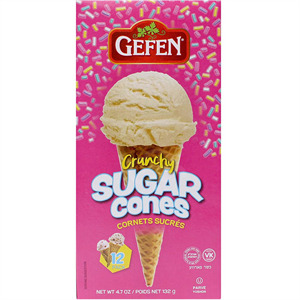 Gefen Ice Cream Sugar Cones 12 Ct, 4.6 Oz