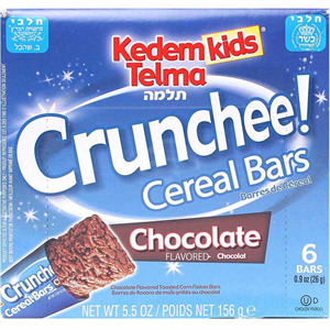 Kedem Crunchee Cereal Bars Chocolate, 5.5 Oz