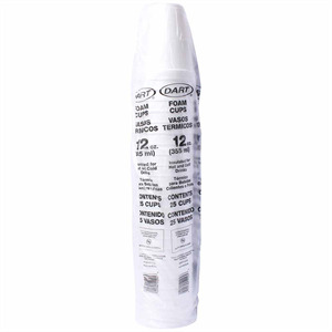 Dart Foam Cups 12 Oz, 25 Ct