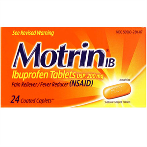 Motrin Ibuprofen Tablets, 24 Count