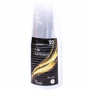 Simcha Collect Clear Tumblers, 7 Oz, 20 Ct