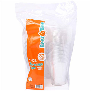 Best Bev Slush Cup And Lid 20Oz, 32 Ct