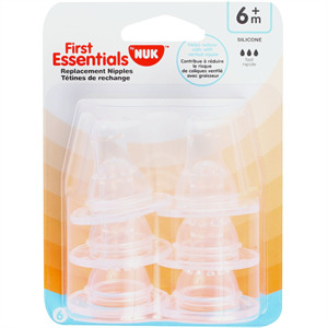 Gerber Silicone Nipples Red Colic, 6 Pk