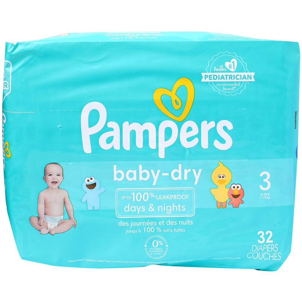 Pampers Baby Dry Size 3, 32 Ct