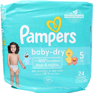 Pampers # 5 Jumbo, 24 Pc