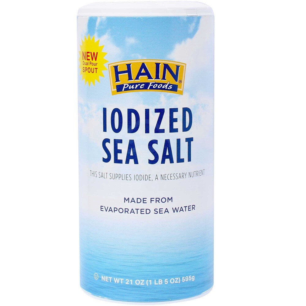 Hain Iodized Sea Salt, 21 Oz,