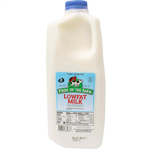 Pride Of The Farm Lowfat Milk, 1/2 Gallon