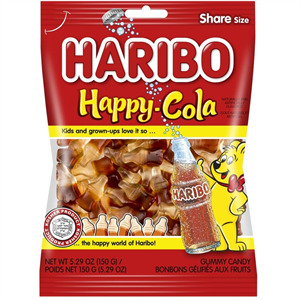 Paskesz Haribo Cola Bottles Gummi Cand, 5.29 Oz