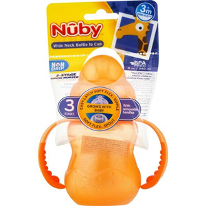 Nuby Sipper - No Spill Easy Grip, 3 Stage