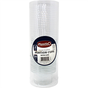 Plastico Portion Cups Combo, 20 Ct