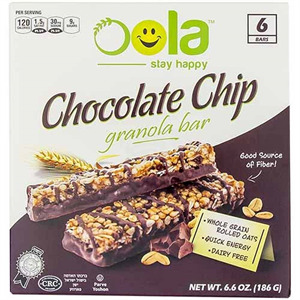 Oola Granola Bars Choc Chip, 6 Ct