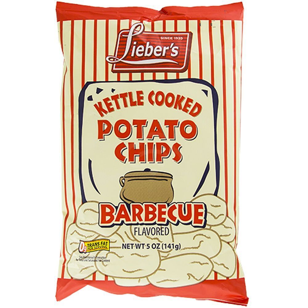 Lieber's Kettle Cooked Potato Chips Bbq, 5 Oz