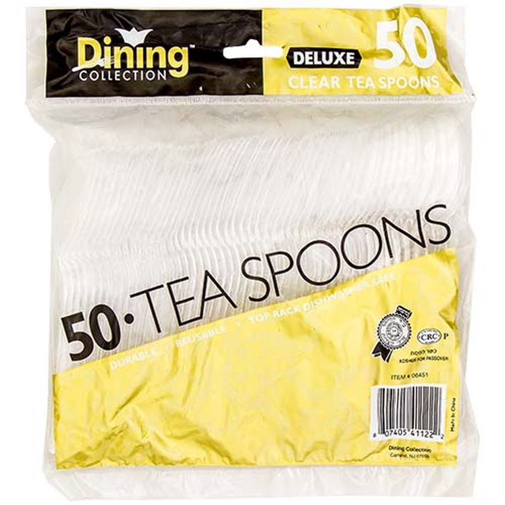Deluxe Clear Tea Spoons, 50 Pk