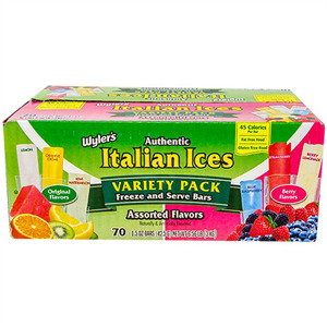 Wyler's Italian Ices Assorted Flavors, 70 Ct 6.56 Lb