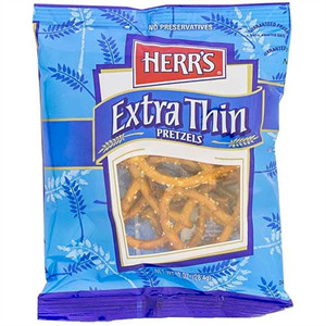 Herr's Pretzels Extra Thin Low Fat, 1.5 Oz