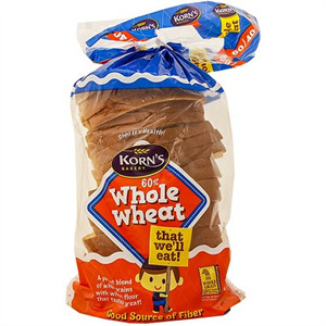 Korn's Korn 60% Whole Wheat Bread, 1.75 Lb