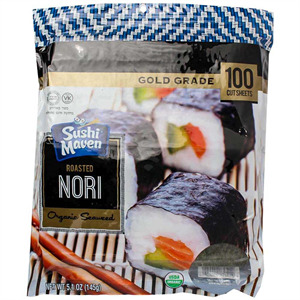 Sushi Maven Roasted Nori Seaweed, 100ct
