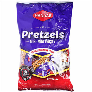 Haddar Family Pk Mini Pretzels, 30 Pk