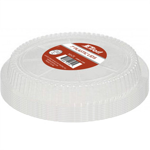 Jet Foil 9"" Plastic Lids, 10 Ct