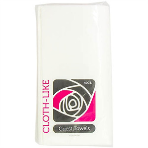 Cloth Like Guest Towel White, 40 Ct