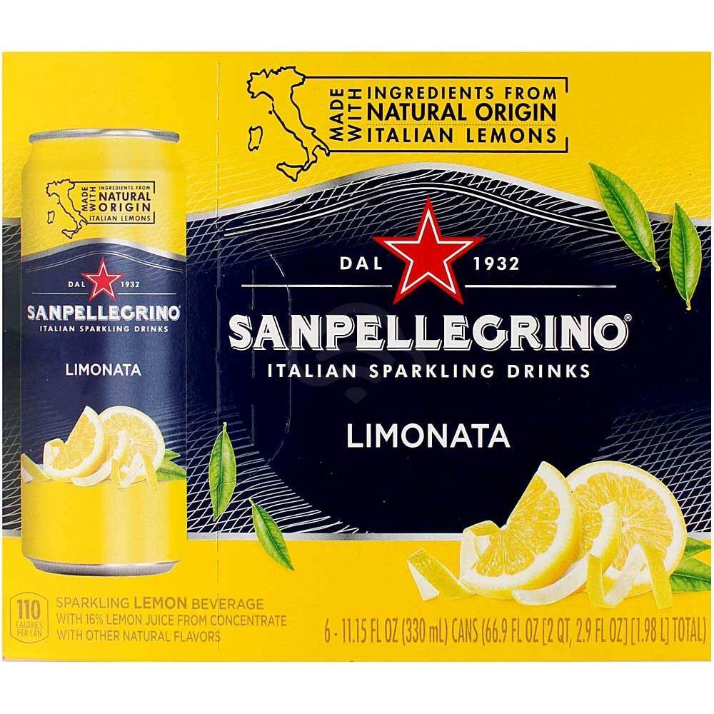 San Pellegrino Cans Limonata 11.15oz , 6 Pk
