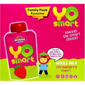Mehadrin Yo Smart Strawberry Yogurt, 6 Pk