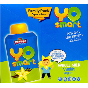 Mehadrin Yo Smart Yogurt Squeeze Box Vanilla, 6 Pk