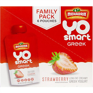 Mehadrin Yo Smart Greek Strawberry Yogurt, 6 Pk