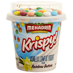 Mehadrin Krispy Lowfat Yogurt Rainbow Buttons, 5.3 Oz
