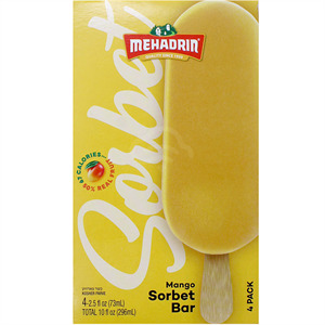 Mango Sorbet Bar, 4 Ct