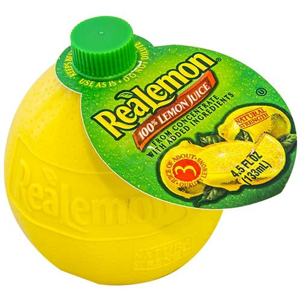 Realemon Lemon Juice Squeeze Bottle, 4.5 Oz