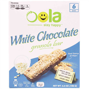 Oola Granola Bars White Chocolate, 6ct