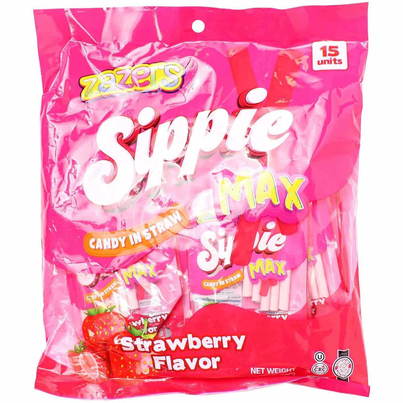 Zazers Sippie Max Candy Strawberry, 6.35 Oz | Aisle 9 Market