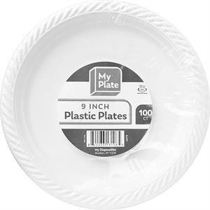 My Plate 9"" Plastic Plates, 100 Cnt
