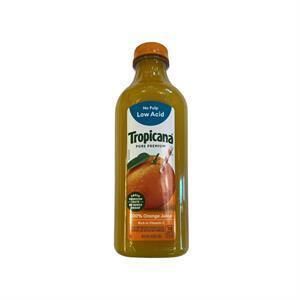 Tropicana Orange Juice No Pulp Low Acid, 46 Oz