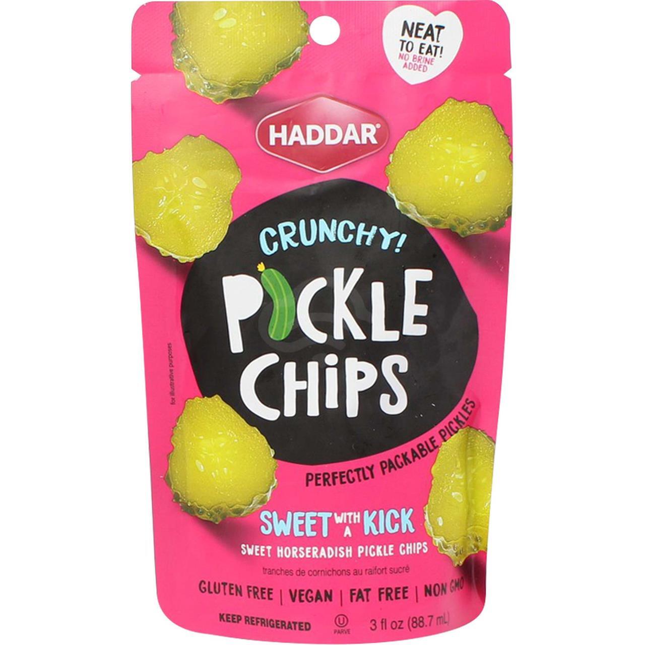 Haddar Sweet with a Kick Pickle Chips, 3.25 Oz